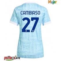 Camiseta Juventus Andrea Cambiaso #27 Visitante Equipación para mujer 2025-26 manga corta